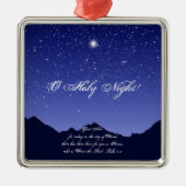 O Heilige Nachtplein kerstversiering Metalen Ornament (Voorkant)