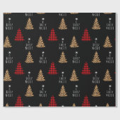 O Heilige Nachtrode Buffalo Pset Leopard Kerstmis Cadeaupapier (Vlak)