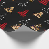 O Heilige Nachtrode Buffalo Pset Leopard Kerstmis Cadeaupapier (Hoek)