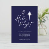 O Heilige Nachtster van Bethlehem, Midnight Blue Feestdagenkaart (Staand voorkant)