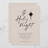 O Heilige Nachtster van Bethlehem-minimalist Feestdagenkaart (Voorkant / Achterkant)