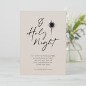 O Heilige Nachtster van Bethlehem-minimalist Feestdagenkaart (Staand voorkant)
