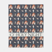 O' Heilige Nativiteitskerst Fleece Deken (Voorkant)