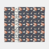 O' Heilige Nativiteitskerst Fleece Deken (Voorkant (Horizontaal))