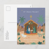 O' Heilige Nativiteitsscène Kerstmis Feestdagenkaart (Voorkant / Achterkant)