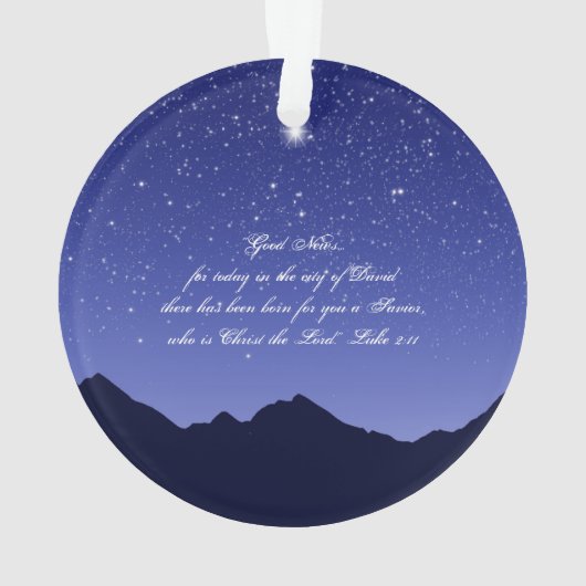 O Heilige Night Acrylornament Ornament (achterkant)