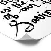 O Heilige Night Black Lettering Typography Holiday Poster (Hoek)