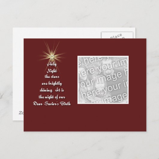 O Heilige Night Briefkaart (Voorkant / Achterkant)