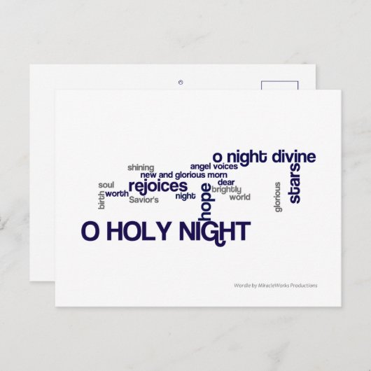 O Heilige Night Briefkaart (Voorkant / Achterkant)