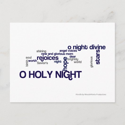 O Heilige Night Briefkaart (Voorkant)