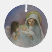 O Heilige Night Glas Ornament (Achterkant)