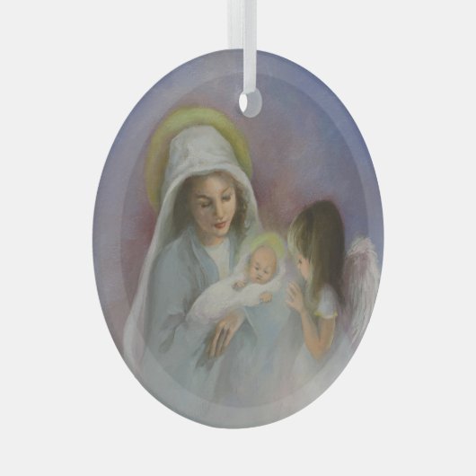 O Heilige Night Glas Ornament (Voorkant Rechts)