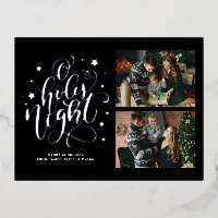 O Heilige Night Hand Lettered Custom Photo Holiday