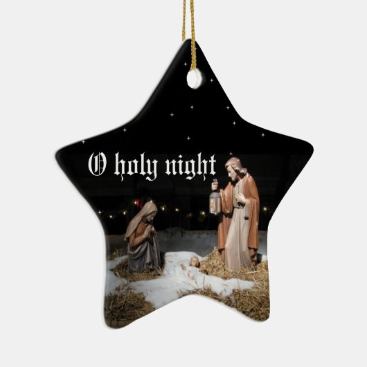 O Heilige Night Keramisch Ornament (Rechts)