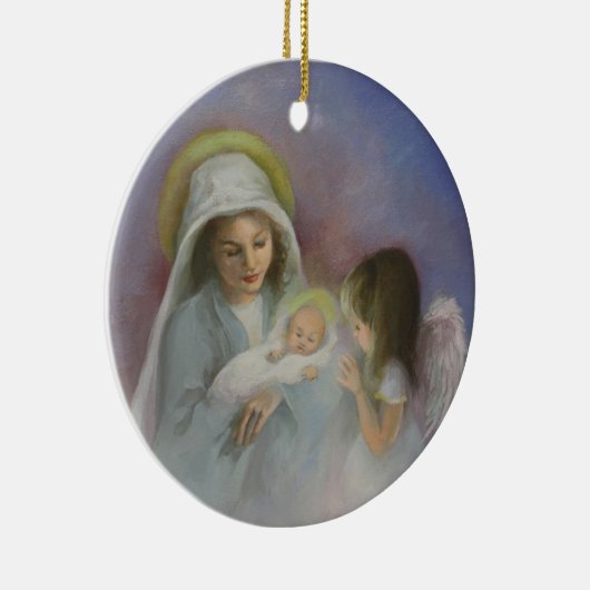 O Heilige Night Keramisch Ornament (Rechts)