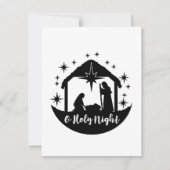 O Heilige Night Manger Classic Bedankkaart (Voorkant)