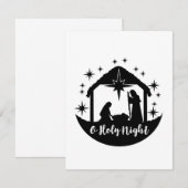 O Heilige Night Manger Classic Bedankkaart (Voorkant / Achterkant)