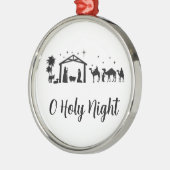 O Heilige Night Metalen Ornament (Links)