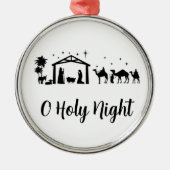 O Heilige Night Metalen Ornament (Voorkant)