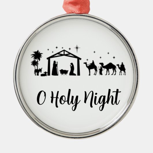 O Heilige Night Metalen Ornament (Voorkant)