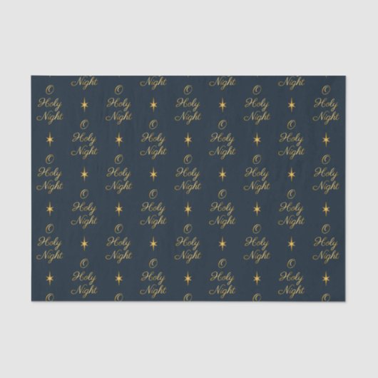 O Heilige Night Navy & Gold Tissuepapier (Voorkant)