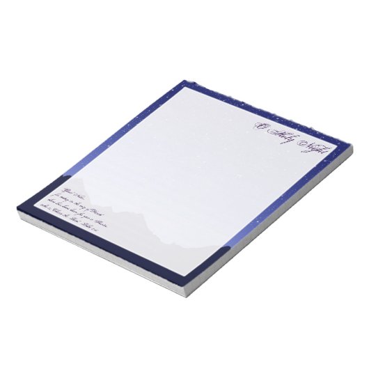 O Heilige Night Note Pad Notitieblok (Linkerzijde)