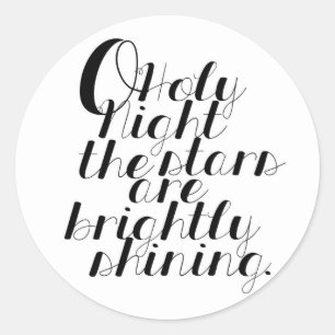 O Heilige Night Rondetekkers Ronde Sticker