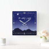 O Heilige Night Square Wall klok (Huis)