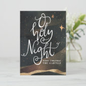 O Heilige Night Starry Sky kerstKaart (Staand voorkant)