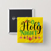 O Heilige Night Vierkante Button 5,1 Cm (Voorkant /achterkant)