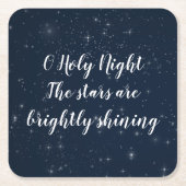 O Heilige Song Stars Holiday Night Kerstmis Kartonnen Onderzetters (Voorkant)