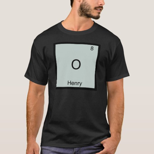 O - Henry Grappig Chemie Element Symbool T-Shirt (Voorkant)