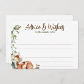 O hert! Baby shower Advies Kaart (Voorkant / Achterkant)