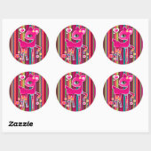 O hert! Gestreepte Stickers (Vel)