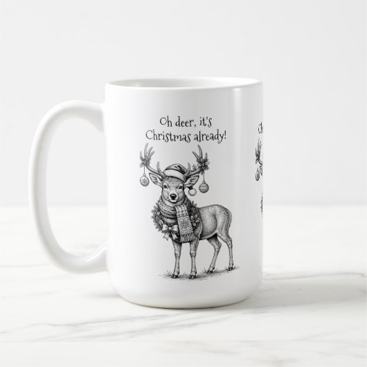 O hert, het is al kerst! koffiemok (Links)