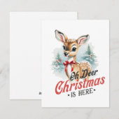 O, hert, het is Kerstmis Feestdagenkaart (Voorkant / Achterkant)