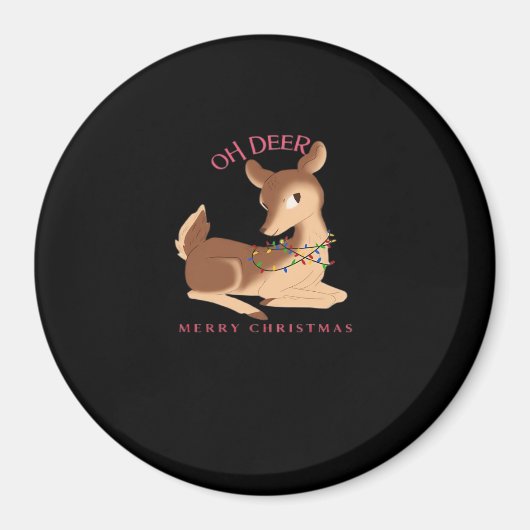 O hert kerst modern ontwerp magneet (Voorkant)