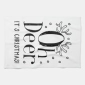 O hert kerst witte keuken handdoek (Horizontaal)