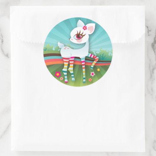 O hert! Kleurrijke albino Stickers (Tas)