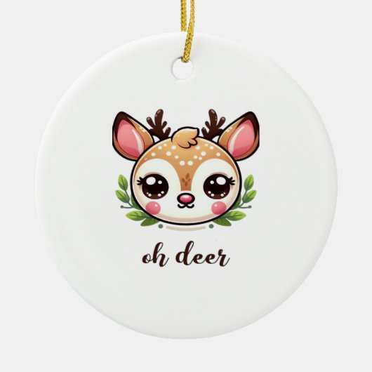 O hert Schattig hert Minimaal ontwerp Keramisch Ornament (Voorkant)