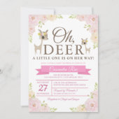 O hert! Uitnodiging voor baby shower (Voorkant)