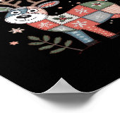 O Herten Het Is Kerst Miniatuur Patchwork Vierkant Poster (Hoek)
