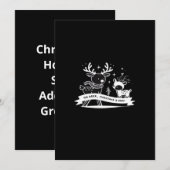 O Herten Kerstfeest Viering Vakantie Stijl Feestdagenkaart (Voorkant / Achterkant)