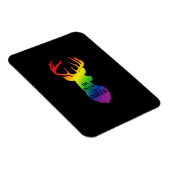 O Herten Queere Pride Viering Grappig LGBT Cadeau Magneet (Rechterzijde)