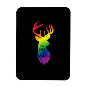 O Herten Queere Pride Viering Grappig LGBT Cadeau Magneet
