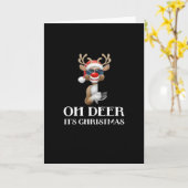 O, hertog het is kerst rendier stijl kaart (Gele Bloem)