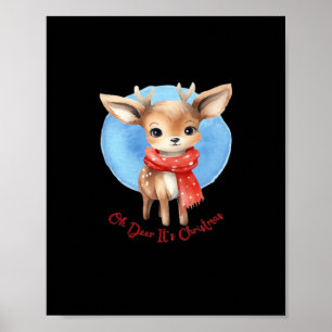 O, hertog het is kerst Retro klassiek ontwerp Poster