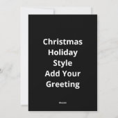 O, hertogin Kerstfeest Vakantie Stijl Feestdagenkaart (Achterkant)