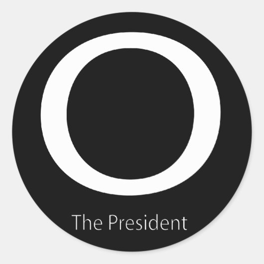 O HET PRESIDENT RONDE STICKER (Voorkant)