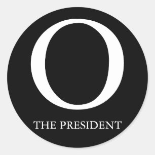 O: HET PRESIDENT RONDE STICKER